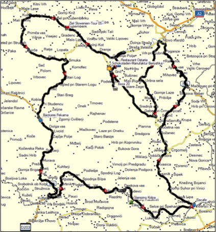 Slowenien Karte Tour05